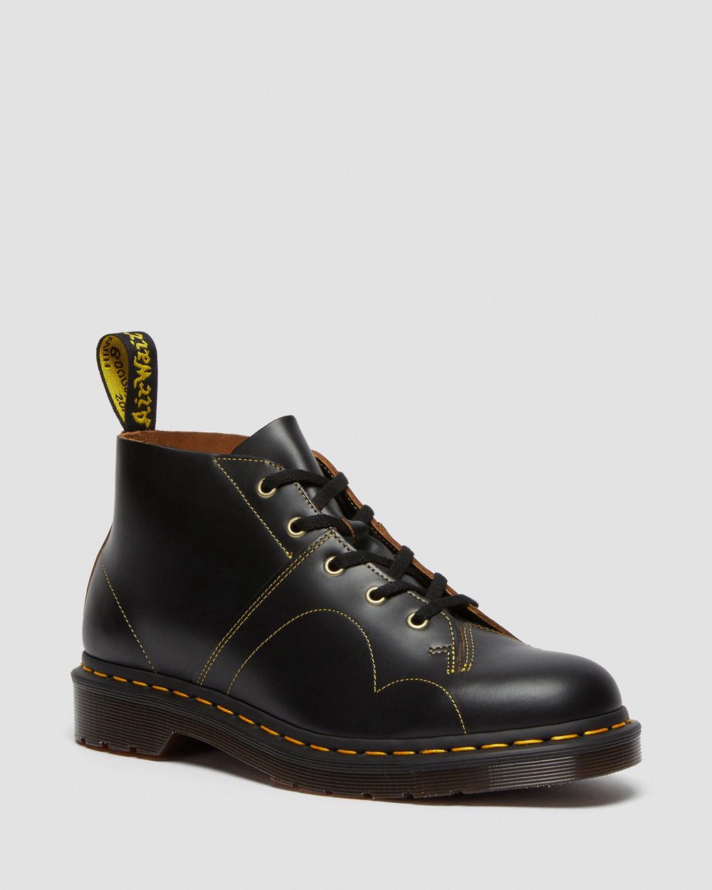 Dr Martens Church Smooth Kožené Monkey Topánky Damske ( Čierne ) SK 415-UJEDTW